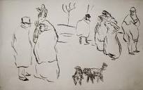 Toulouse-Lautrec sketches of people and dogs