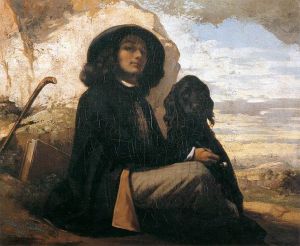 Gustave_Courbet_Self-Portrait_with_Black_Dog-oil_on_canvas