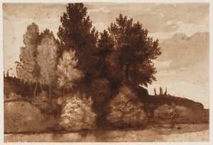 Claude_Lorraine_Group_of_Trees_on_a_Riverbank_c1640-1645_brown_ink_with_underlying_black_chalk